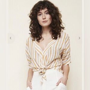 RAILS | June Blouse Amber Stripe Size XS